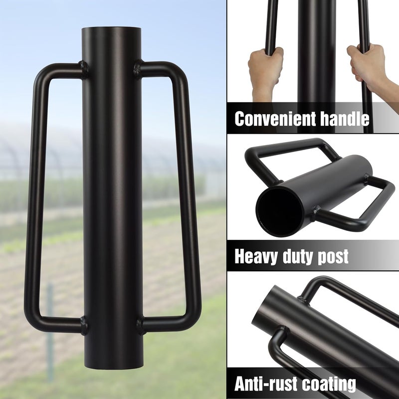 LADECH Fence Post Driver, Heavy Duty Hand Post Pounder with Handle - Use for Metal U Posts, T Posts, Garden Fence (8 Lbs) - Image 5